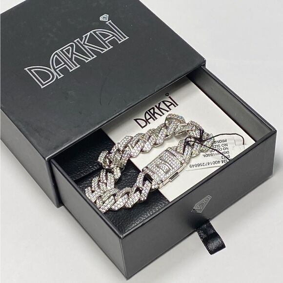 Darkai 18K White Gold-Plated & Cubic Zirconia Chain Bracelet - Picture 3 of 12